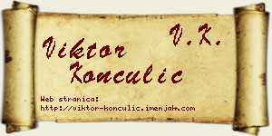 Viktor Konculić vizit kartica